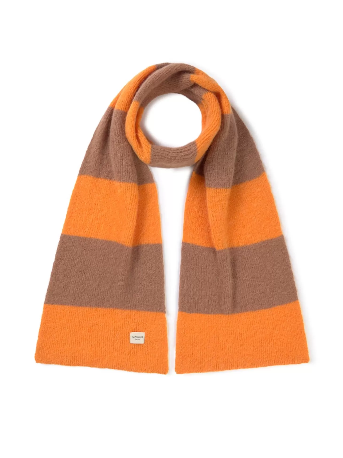 bicolour_scarforangecinnamon_2.webp Clearance Twothirds Bicolour Scarf-Orange/Cinnamon