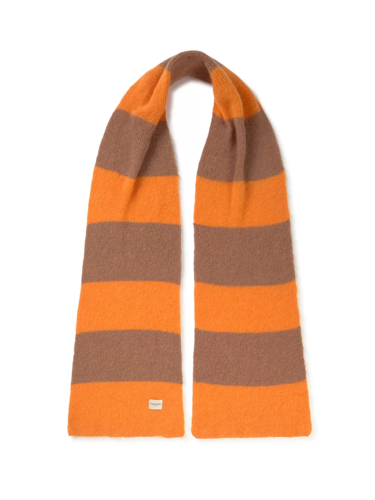 bicolour_scarforangecinnamon_3.webp Clearance Twothirds Bicolour Scarf-Orange/Cinnamon