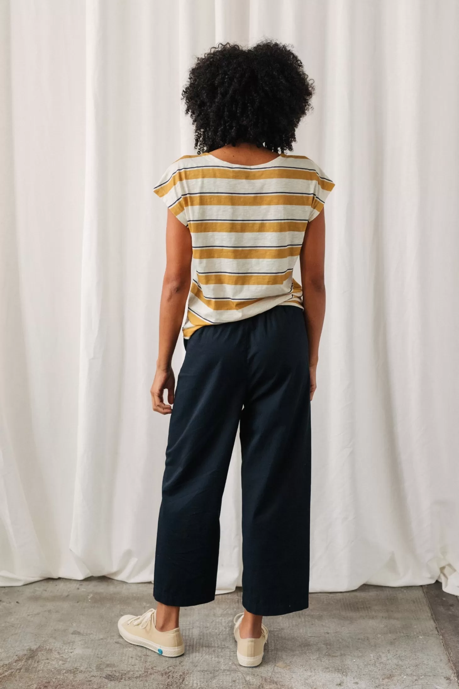 eviamustardnavy_stripes_3.webp Flash Sale Twothirds Evia-Mustard/Navy Stripes